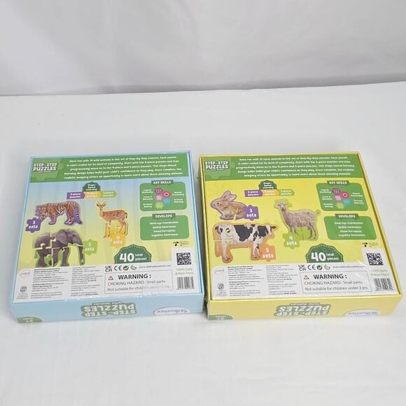 Skillmatics Step by Step Puzzles Farm & Wild Animals Stage Base Learning - Picture 2 of 8